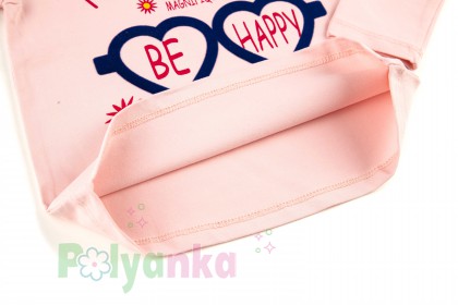 Wanex Футболка детская с длинный рукавом розовый с очками - Картинка 4